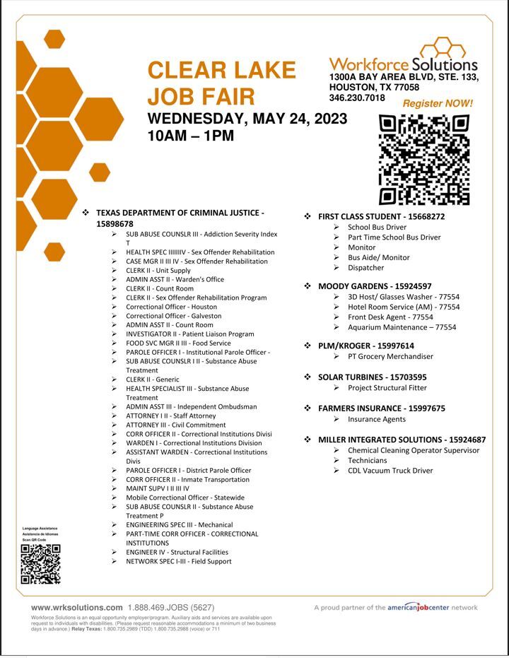 Clear Lake Job Fair