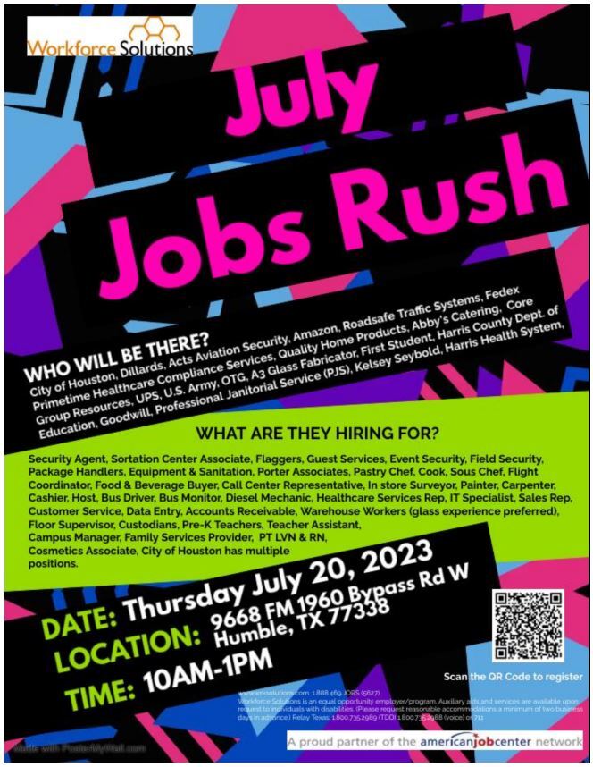 July Jobs Rush