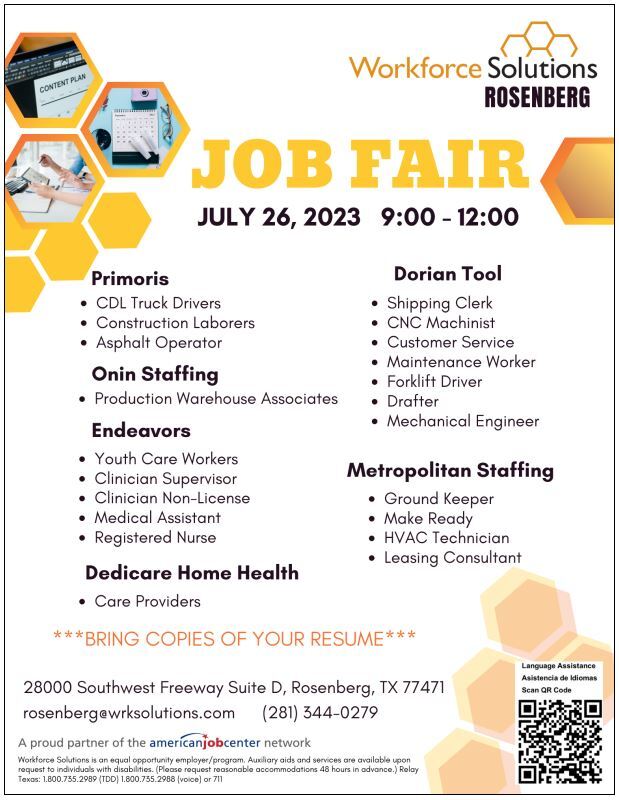 Rosenberg Job Fair