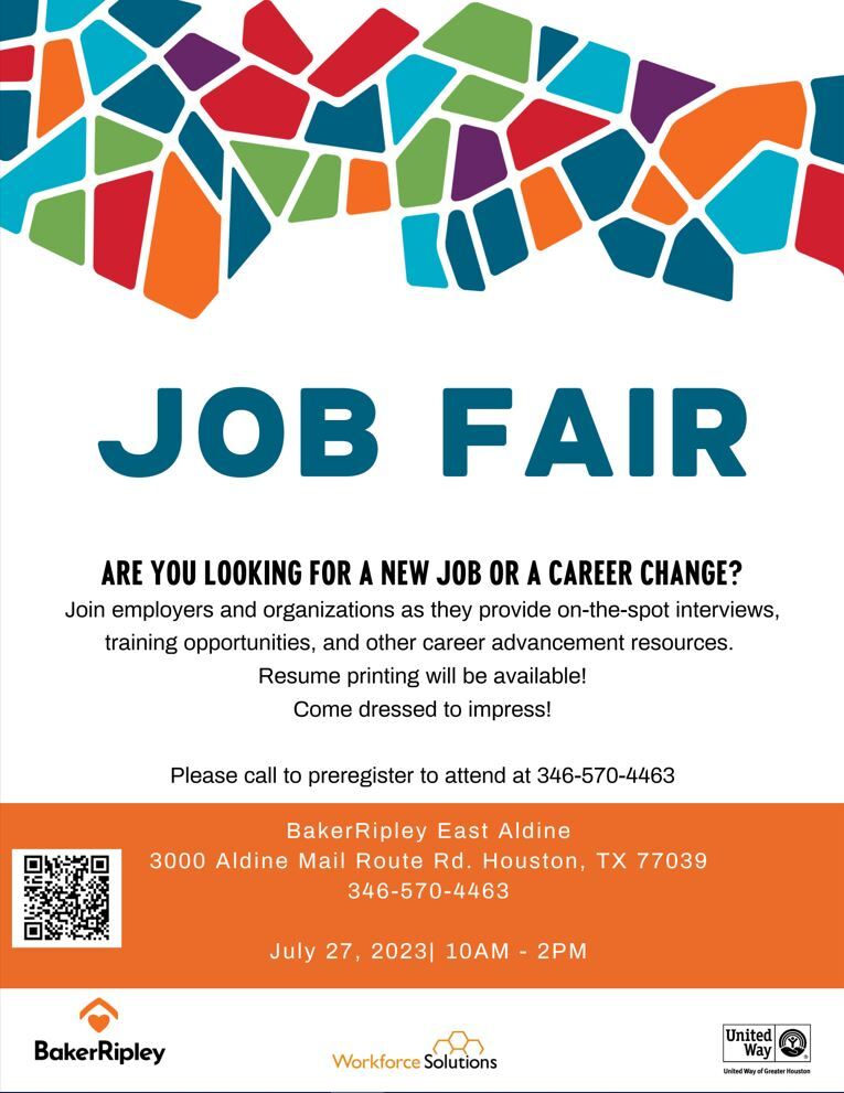 Baker Ripley East Aldine Job Fair