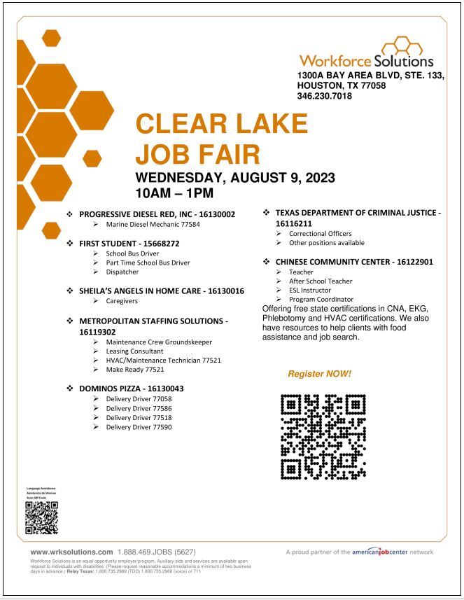 Clear Lake Job Fair
