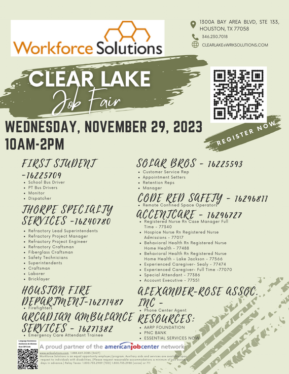 Clear Lake Job Fair