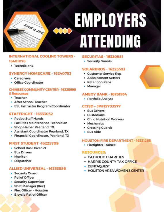 WORKFORCE SOLUTIONS CLEAR LAKE JOB FAIR