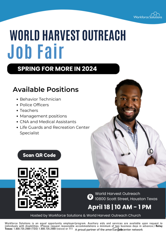 WORLD HARVEST OUTREACH JOB FAIR