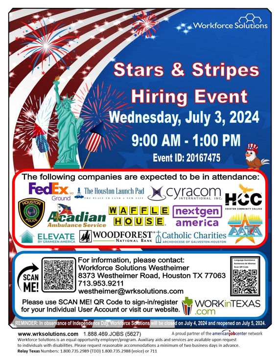 STARS & STRIPES HIRING EVENT