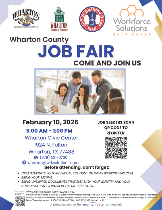 WHARTON COUNTY JOB FAIR MULTIPLE EMPLOYERS