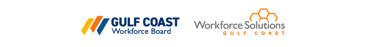 Gulf Coast Workforce Board and Workforce Solutions logos
