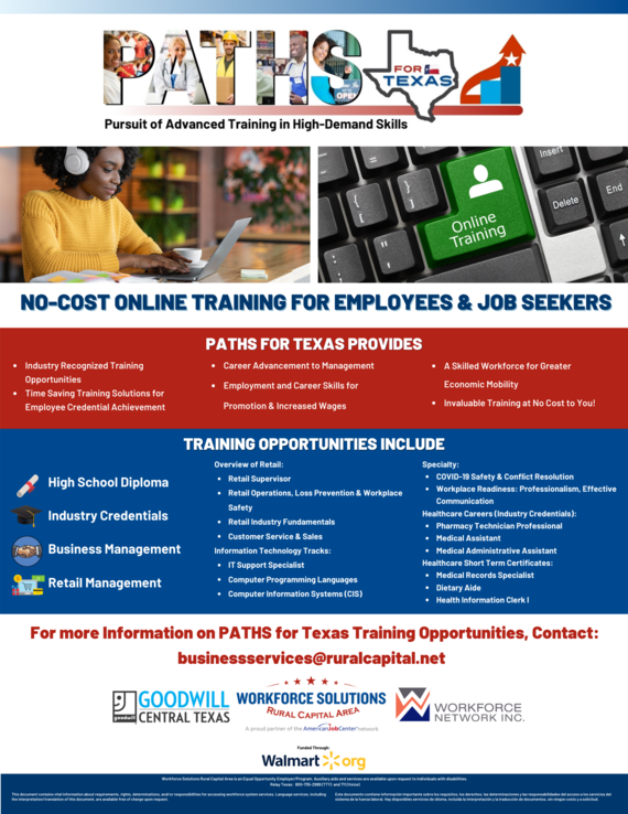 PATHS for Texas employee upskilling program
