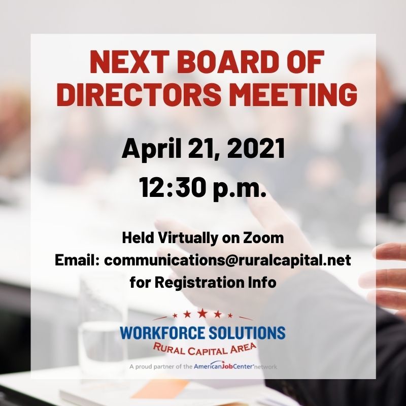 WSRCA Board of Directors April Meeting