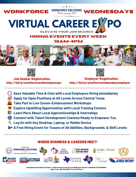 WSRCA Workforce Wednesdays Virtual Expo Hiring Event