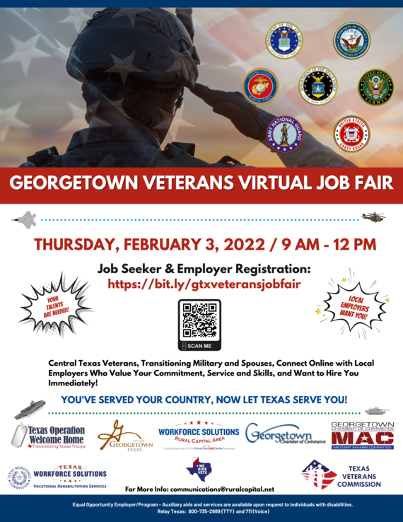 Community Hiring Event Thursday Veterans Virtual Job Fair