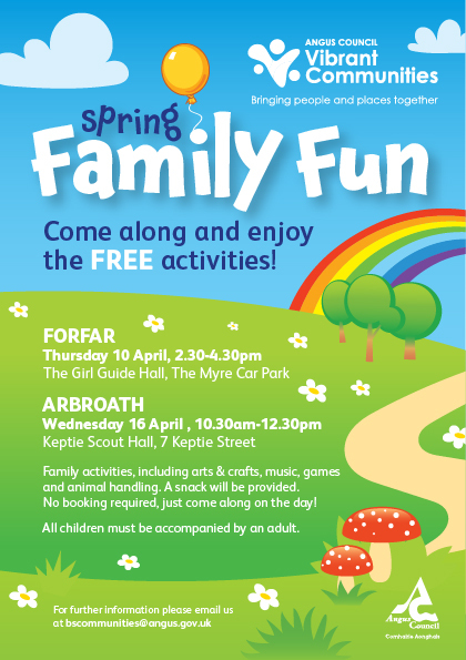 Spring family fun 2025 flyer