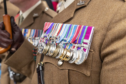 Armed forces medals on a uniform