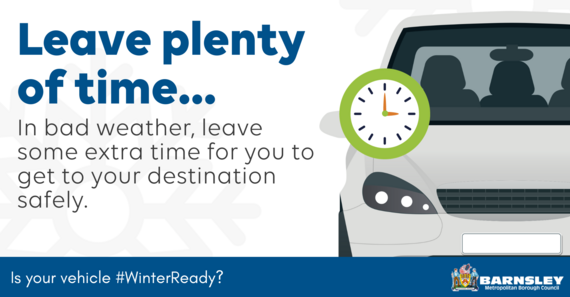 In bad weather, leave some extra time for you to get to your destination safely