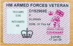 Veteran's ID card