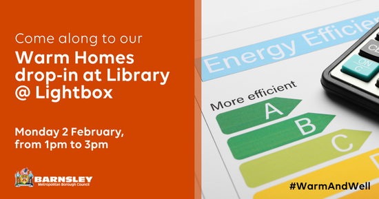 Warm Homes drop-in at Library @ Lightbox on Monday 2 February