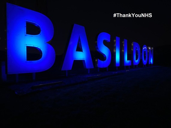 BAS SIGN BLUE with hashtag