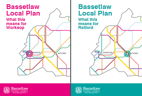 Front covers of two Bassetlaw local plan booklets