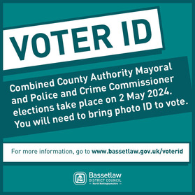 Voter ID. Combined County Authority Mayoral and Police and Crime Commissioner elections take place on 2 May 2024.