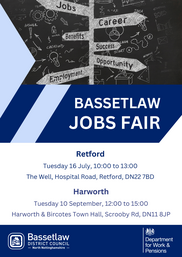 Jobs Fairs Poster Harworth and Retford