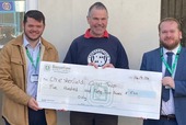 Cllrs Henderson and Manners Presenting Cheque to Chesterfield Canal Trust