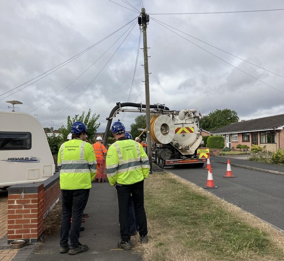 Culvert De-silting taking place