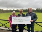 Pictured: Hazel Duffner Chair of Misterton Bowls Club, Cllr Hazel Brand, Pete Collins Green Manager