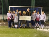 Pictured: Cllr Lynne Schuller, Cllr Julie Leigh, Cllr David Pidwell, Joanne Lee and Worksop Ladies Hockey Club