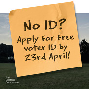 No ID? Apply for free voter ID by 23rd April