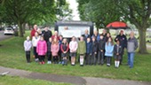 Lynne Dixon, John Shephard, Tony Eaton, Michael Szarelis, Worksop Royal British Legion and students from Worksop Holy Family RC Primary School.
