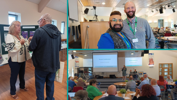 A collage of photos showing BDC staff and tenants at the Tenant Forum 2025.