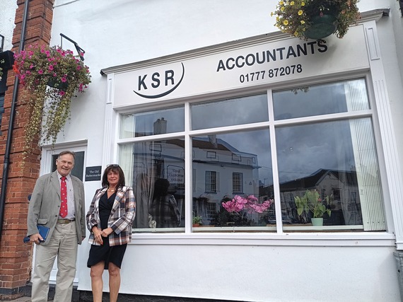 Cllr Charles Adams, Cabinet Member for Business and Skills and Kim Robinson, Head Accountant at KSR