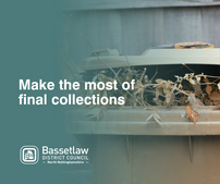 Autumn leaves and twigs in a brown bin