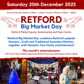 Retford Big Market day promotional graphic. Please refer to information on the following link.