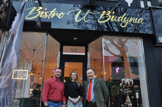 Councillor Charles Adams, Pitor and Anna Owners of Bistro U Budynia.