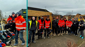 Local students, Groundworks staff and BDC Tenant Engagement.