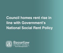 Council homes rent rise in line with the Government’s National Social Rent Policy