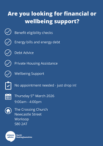 Citizens Advice North Nottinghamshire poster
