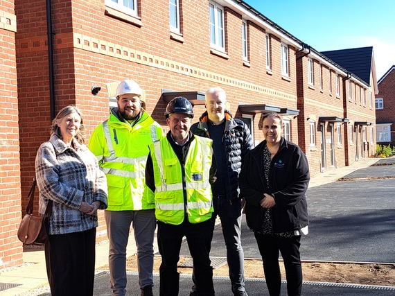 Cllr Lynne Schuller with members of staff from Vistry North Midlands