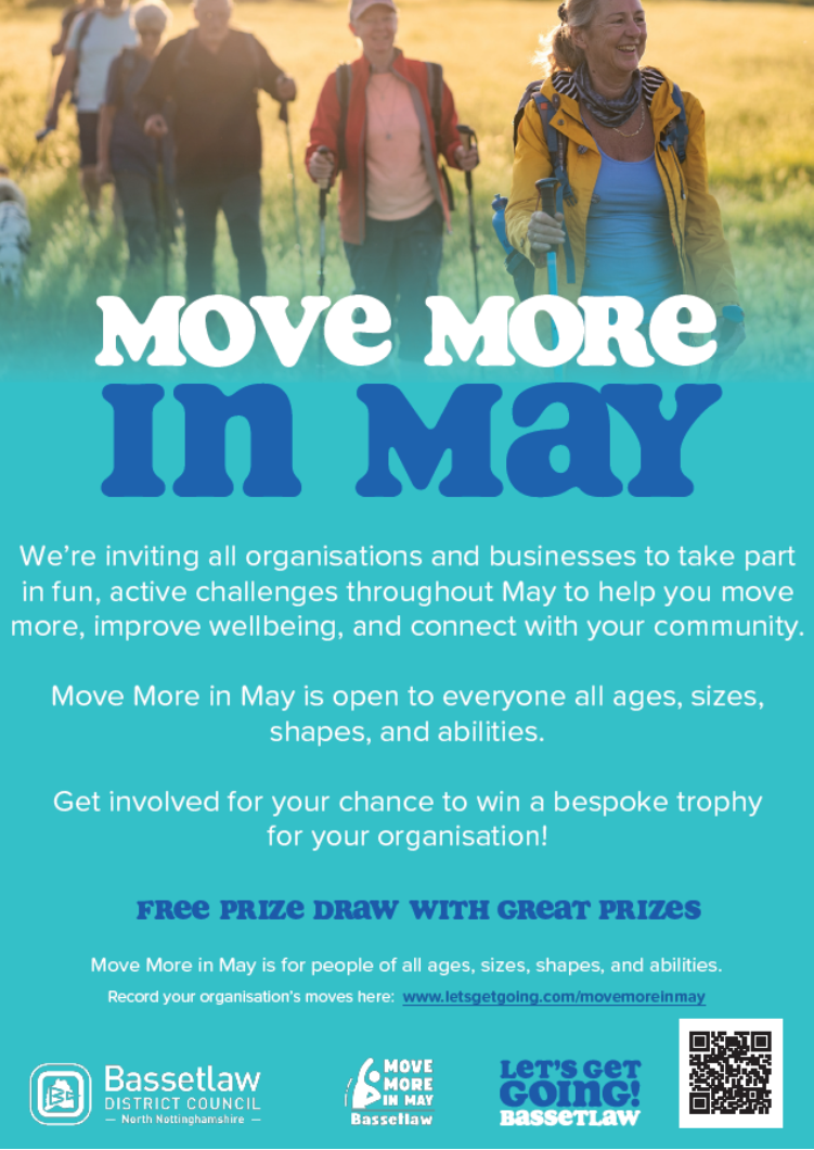 Move more in May poster