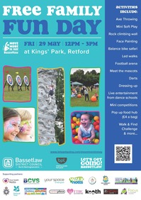 Move More in May family fun day poster