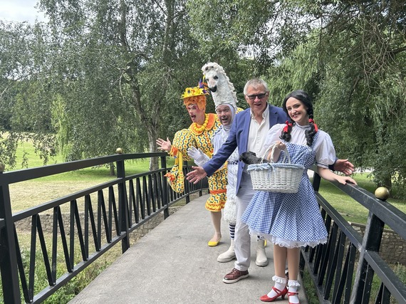 Cllr Darrell Pulk, James Worthington and Members of Talegate Theatre. 