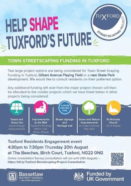 Tuxford Streetscaping Project poster