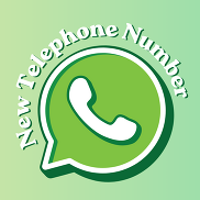 Telephone icon. Text: New Telephone Number. 
