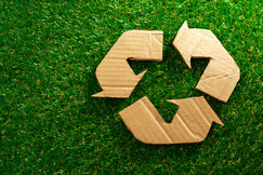 Cardboard recycling sign