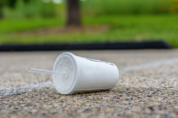 Litter lying on the road