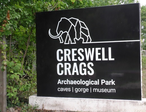 Creswell Crags sign