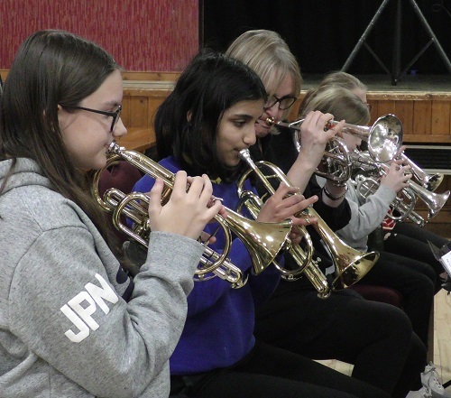 Shirebrook Brass B Band players