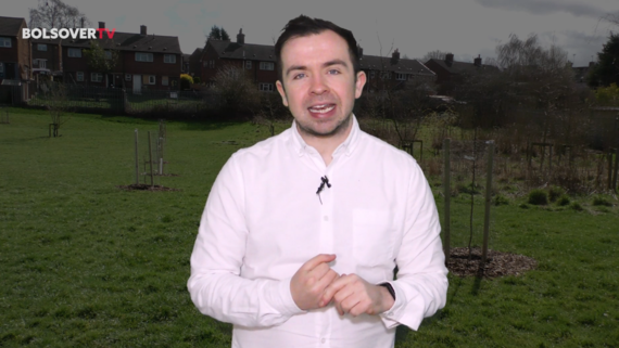 Michael presenting 31 March episode of Bolsover TV