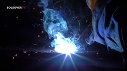 Close up of person welding